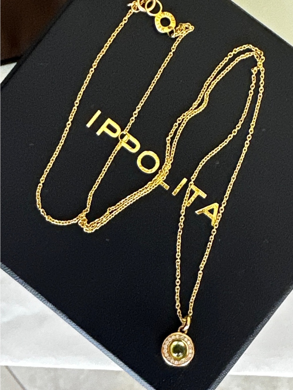 IPPOLITA Rare 18K PERIDOT & DIAMOND MINI LOLLIPOP NECKLACE - Like New